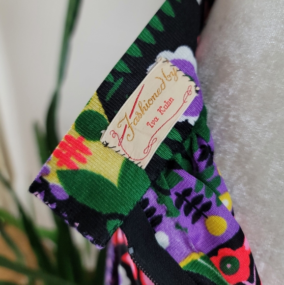 VTG 70s Psychedelic Floral Print Skirt - Picture 8 of 9